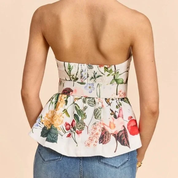 Commense Floral Strapless Blouse - Multicolor - Picture 2 of 9